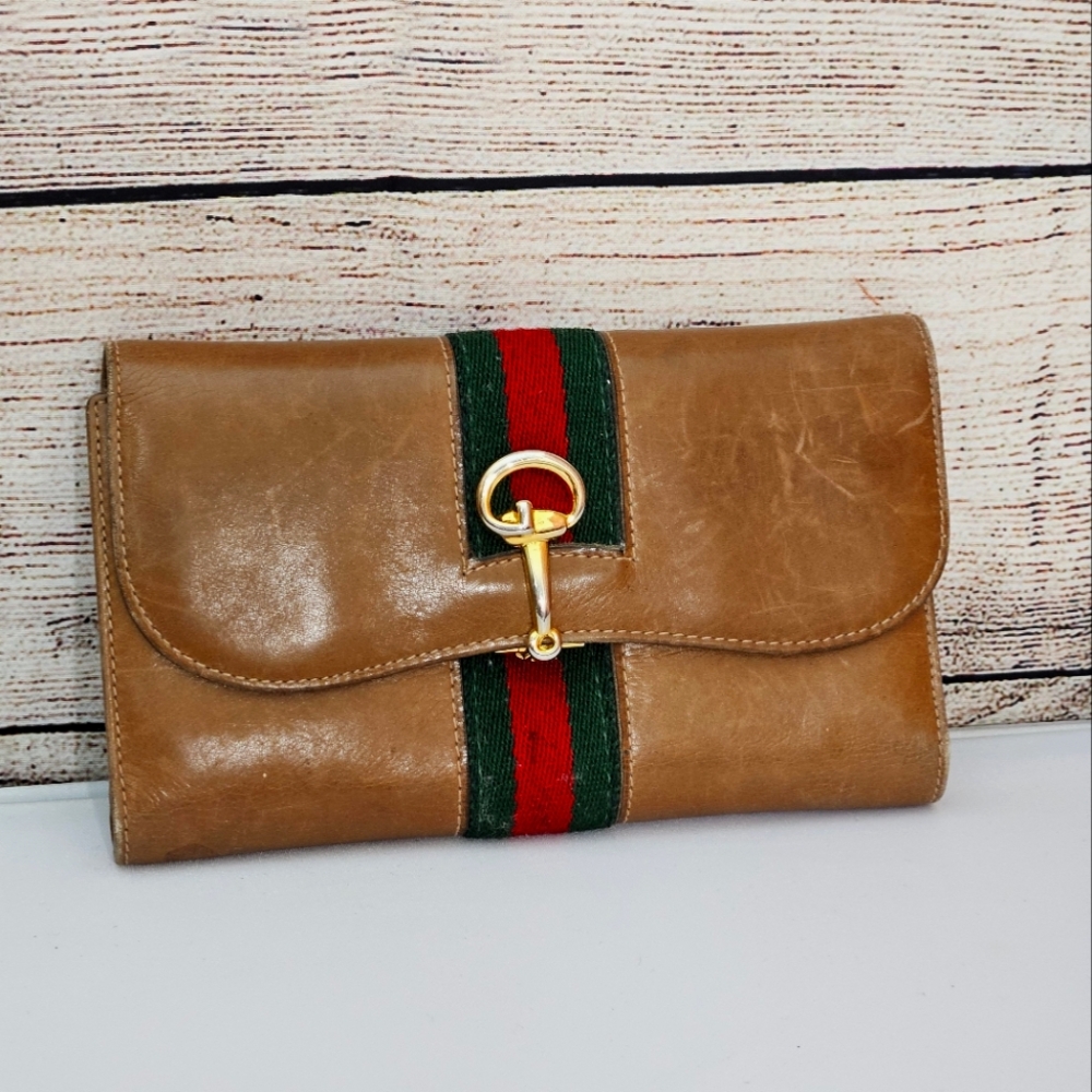 Vintage Gucci trifold wallet